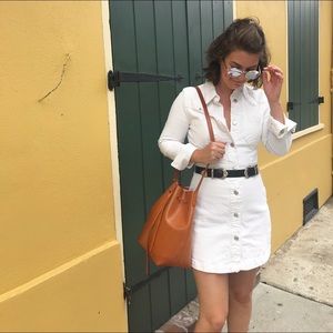 White denim dress